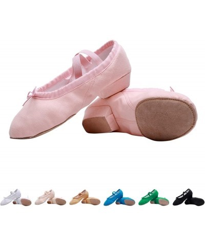 Dance Shoes for Girls Stretch Canvas Split Sole Ballet Shoes with Elastic Strap for Women Training Shoes Sandals Pink $10.77 ...