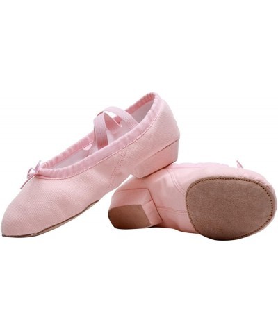 Dance Shoes for Girls Stretch Canvas Split Sole Ballet Shoes with Elastic Strap for Women Training Shoes Sandals Pink $10.77 ...