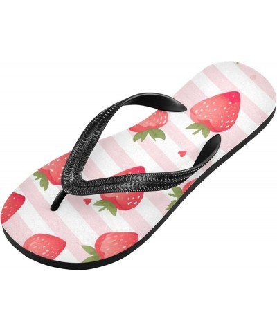 Flip Flop Sandals for Women Teen Men - Strawberry Fruit Beach Shoes Waterproof Outdoor Summer Beach Slippers 6-7 Women/5-6 Me...