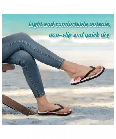 Flip Flop Sandals for Women Teen Men - Strawberry Fruit Beach Shoes Waterproof Outdoor Summer Beach Slippers 6-7 Women/5-6 Me...