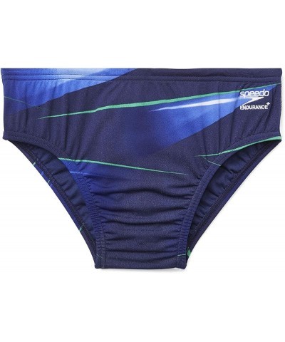 Men's Swimsuit Brief Endurance+ Printed Team Colors Infinite Blue/Green $18.26 Athletic Shoes