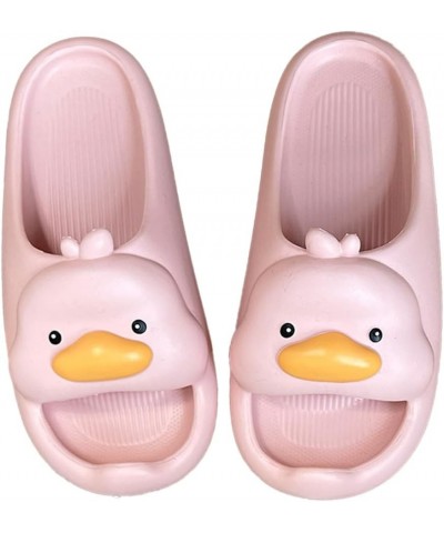 Cute Cartoon Duck Slippers: Cozy, Softsole House to Street indoor outdoor Summer Flip Flops for Women New One-band Pink $12.9...