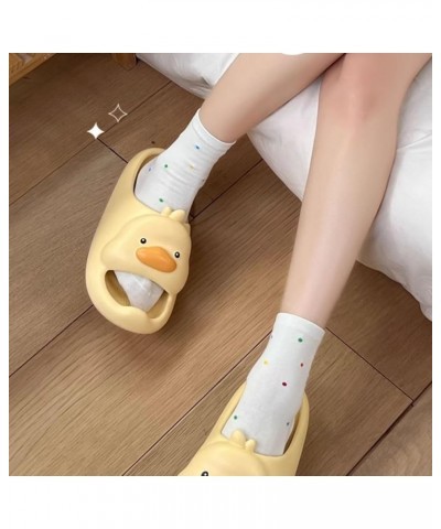 Cute Cartoon Duck Slippers: Cozy, Softsole House to Street indoor outdoor Summer Flip Flops for Women New One-band Pink $12.9...