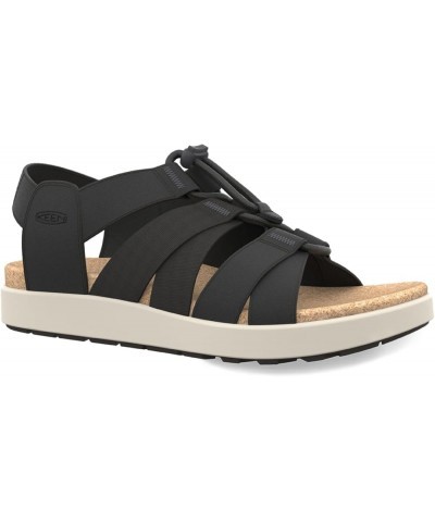 Women's Elle Mixed Strap Comfortable Casual Platform Sandals Black/Birch $37.89 Athletic Shoes