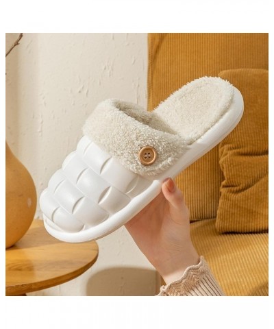 Costumes House Slippers for Women Men Colorful Winter Fashion Shoes Fit and Flare Buttery Feeling Loungewear C-white $10.89 S...