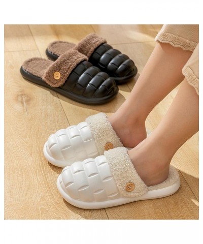 Costumes House Slippers for Women Men Colorful Winter Fashion Shoes Fit and Flare Buttery Feeling Loungewear C-white $10.89 S...