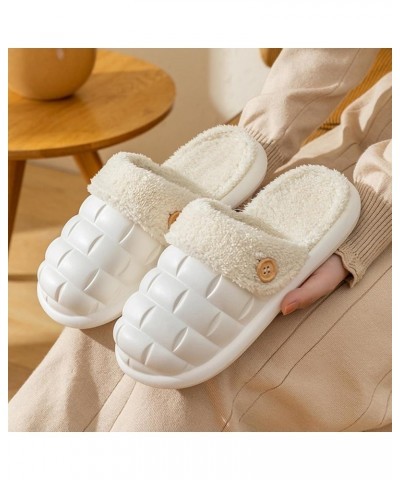 Costumes House Slippers for Women Men Colorful Winter Fashion Shoes Fit and Flare Buttery Feeling Loungewear C-white $10.89 S...