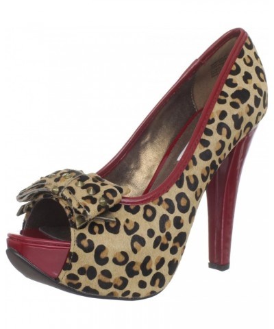 Women's Isla Bonita Open-Toe Pump Leopard $31.61 Sandals