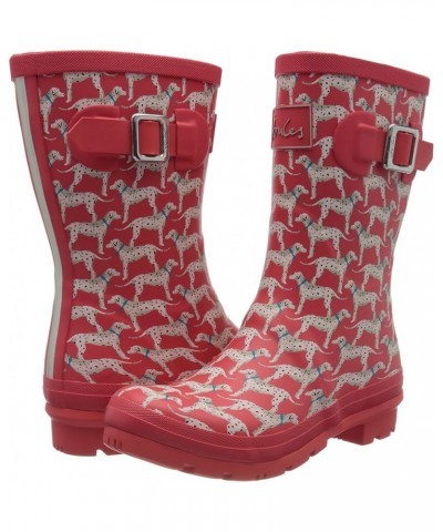 Women's Molly Welly Rain Boot Red Dog $28.04 Outdoor Shoes