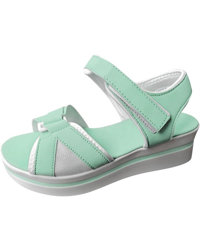 Platform Shoes for Women Sneakers Comfort Slip On Wedges Shoes Platform Sneakers for Women Size 5 Sandals Low Green-a $17.53 ...