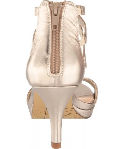 Women's Everly Heeled Sandal Champagne Leather $39.98 Sandals