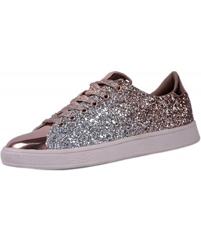 Glitter Sneakers for Women Walking Shoes Fashion Casual Running Shoes Lightweight Breathable Tennis Footwear Gold-1 $23.45 Fa...