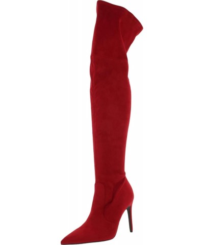 Womens Red Comfort Stretch Bonis Pointy Toe Stiletto Zip-Up Dress Boots 5 M $24.39 Boots