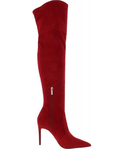 Womens Red Comfort Stretch Bonis Pointy Toe Stiletto Zip-Up Dress Boots 5 M $24.39 Boots