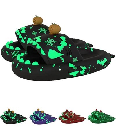 Luminous Shark Slippers Galaxy Shark Slides Spooky Shark Slides Glow in the Dark Angler Fish Slides Shark Cloud Slides Glow i...