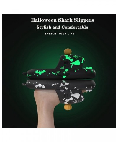 Luminous Shark Slippers Galaxy Shark Slides Spooky Shark Slides Glow in the Dark Angler Fish Slides Shark Cloud Slides Glow i...