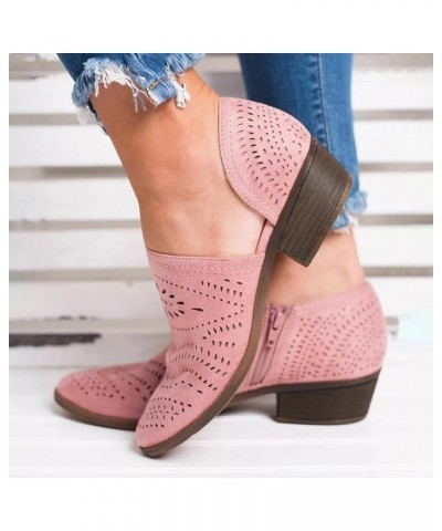 Sandals for Women Dressy Summer Beach Sandals Women's Closed Toe Canvas Ankle Strap Espadrilles Wedge Sandals Z10-pink $21.08...