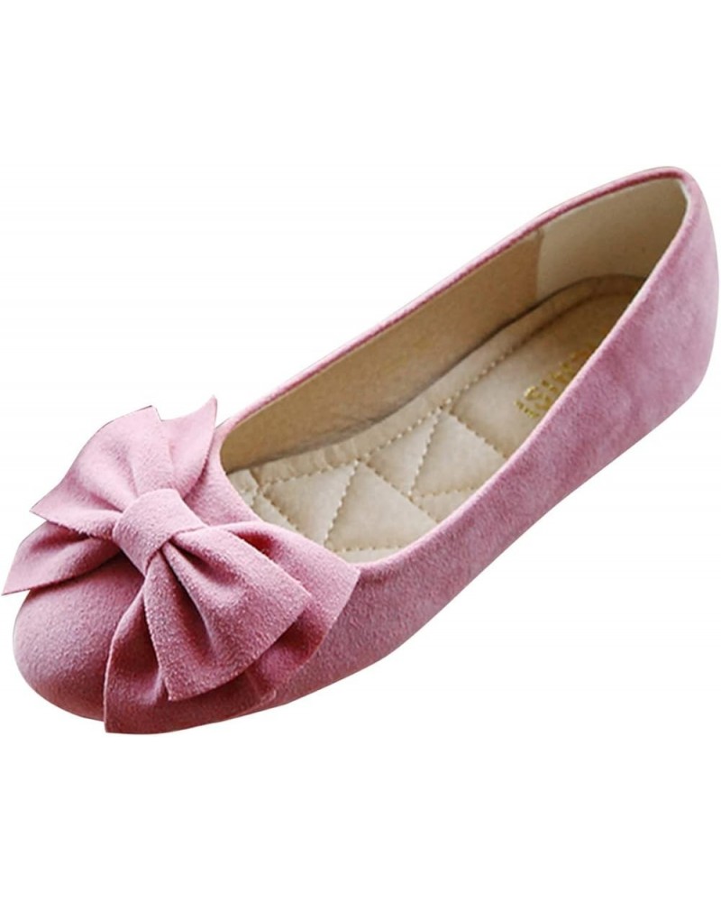 Women Singles Shoes Flat Shoes Bowknot Casual Shoes Slip On Work Shoes Flat Work Shoes for Women Office Red $17.53 Slippers