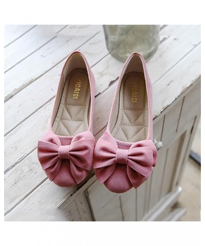 Women Singles Shoes Flat Shoes Bowknot Casual Shoes Slip On Work Shoes Flat Work Shoes for Women Office Red $17.53 Slippers