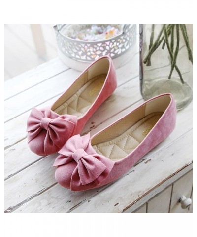 Women Singles Shoes Flat Shoes Bowknot Casual Shoes Slip On Work Shoes Flat Work Shoes for Women Office Red $17.53 Slippers