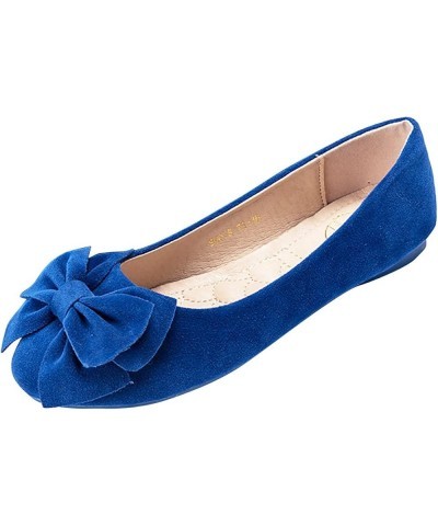 Ballet Flats Shoes for Women Dressy Women's Flats Shoes Dress Shoes Round Toe Ballet Flats Comfortable Black Flats Blue $16.9...