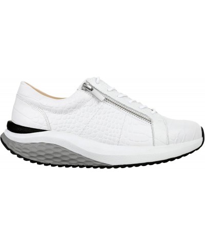 Womens Ferro Leather Trainers White Grey Sensor $93.97 Fashion Sneakers