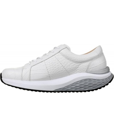 Womens Ferro Leather Trainers White Grey Sensor $93.97 Fashion Sneakers