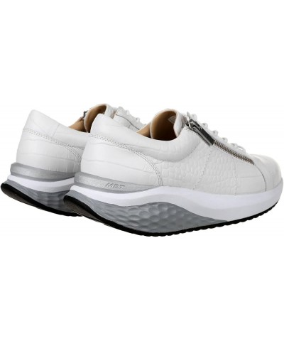 Womens Ferro Leather Trainers White Grey Sensor $93.97 Fashion Sneakers