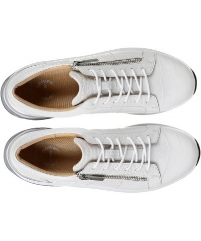 Womens Ferro Leather Trainers White Grey Sensor $93.97 Fashion Sneakers