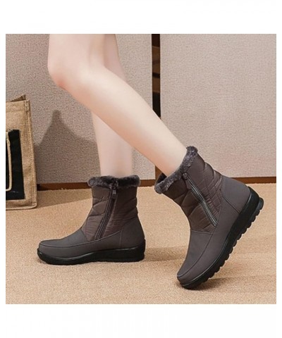 Cowgirl Boots Mountaineering Warm Ankle Boots Casual Plus Female Shoes Zipper Flat Shoes Shorty 2023 Snow Boots Brown $18.97 ...