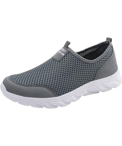 Men Shoes Summer Lightweight Breathable Casual Shoes Single Mesh Casual Running Shoes Men Sneaker Shoes Grey $12.29 Fashion S...