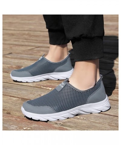 Men Shoes Summer Lightweight Breathable Casual Shoes Single Mesh Casual Running Shoes Men Sneaker Shoes Grey $12.29 Fashion S...