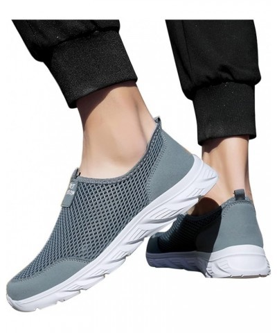 Men Shoes Summer Lightweight Breathable Casual Shoes Single Mesh Casual Running Shoes Men Sneaker Shoes Grey $12.29 Fashion S...