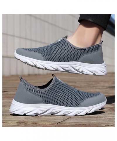 Men Shoes Summer Lightweight Breathable Casual Shoes Single Mesh Casual Running Shoes Men Sneaker Shoes Grey $12.29 Fashion S...