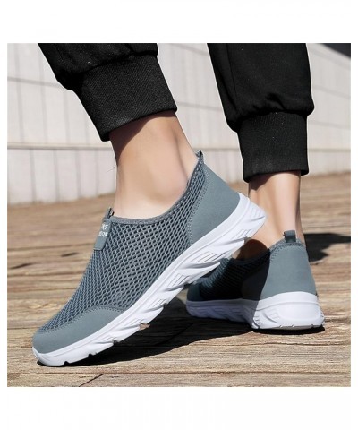 Men Shoes Summer Lightweight Breathable Casual Shoes Single Mesh Casual Running Shoes Men Sneaker Shoes Grey $12.29 Fashion S...