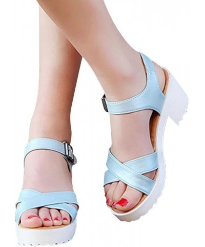 Wedge Sandal for Women Ankle Strap Flatform Arch Support Fish Mouth Toe Retro Platform Shoes Chunky Waterproof Breathable B48...