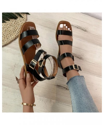 Summer Women Ladies Fashion Casual Flats Knee High Boots Retro Shoes Sandals Z 01-black $22.67 Outdoor Shoes