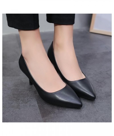 Womens Low Heel Pumps Fashion Womens Breathable Lace Up Shoes Chunky Heels Casual Sandals Z-08 Black $11.48 Athletic Shoes