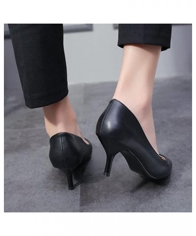 Womens Low Heel Pumps Fashion Womens Breathable Lace Up Shoes Chunky Heels Casual Sandals Z-08 Black $11.48 Athletic Shoes