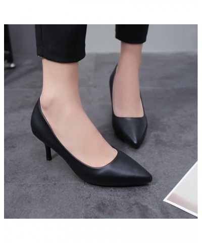 Womens Low Heel Pumps Fashion Womens Breathable Lace Up Shoes Chunky Heels Casual Sandals Z-08 Black $11.48 Athletic Shoes