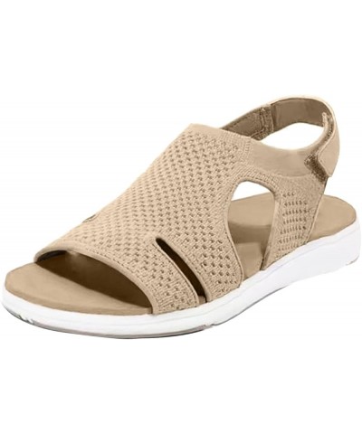 Sport Flex Sandals For Women Size 12 Flats For Women Wide Width Sandals For Women Sandals For Women Sport Sandals Wome Beige ...