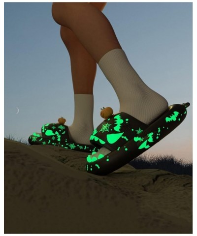 Luminous Shark Slippers Galaxy Shark Slides Spooky Shark Slides Glow in the Dark Angler Fish Slides Shark Cloud Slides Glow i...