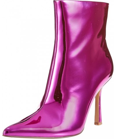 Women's Gail Heeled Ankle Bootie Hot Pink Mirror $36.49 Boots