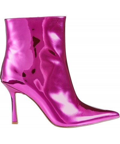 Women's Gail Heeled Ankle Bootie Hot Pink Mirror $36.49 Boots