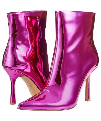 Women's Gail Heeled Ankle Bootie Hot Pink Mirror $36.49 Boots