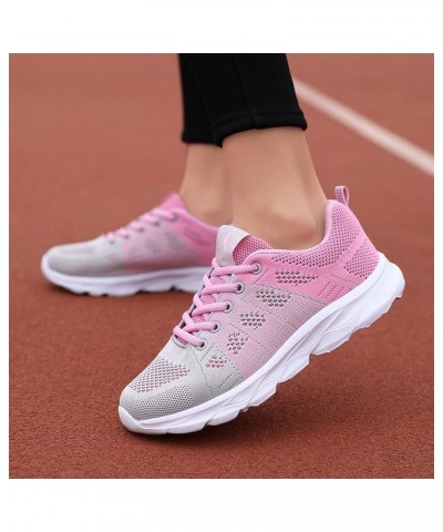 womens training shoes Sneakers for Women Casual Breathable Mesh Walking Shoes Lightweight Slip On Casual Shoes Z 12-pink $14....