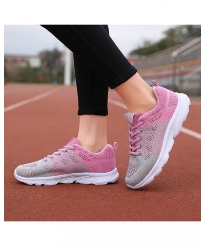 womens training shoes Sneakers for Women Casual Breathable Mesh Walking Shoes Lightweight Slip On Casual Shoes Z 12-pink $14....