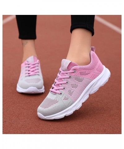 womens training shoes Sneakers for Women Casual Breathable Mesh Walking Shoes Lightweight Slip On Casual Shoes Z 12-pink $14....