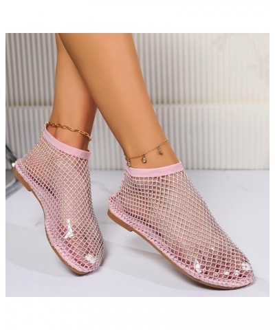 Flats for Women Block Heels Shoes Comfort Orthopedic Sandals Buckle Slip On Casual Summer Bohemian Slide 167-ixpyn-pink-f $14...