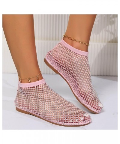 Flats for Women Block Heels Shoes Comfort Orthopedic Sandals Buckle Slip On Casual Summer Bohemian Slide 167-ixpyn-pink-f $14...